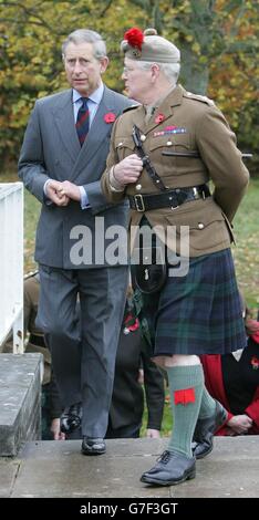 Il Principe di Galles Highland reggimento visita Foto Stock