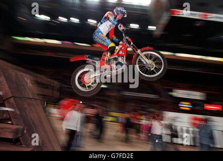 Campionato mondiale Indoor Arena Trial Bike, Sheffield. Foto Stock