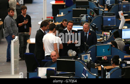 Cameron visita a nord ovest Foto Stock