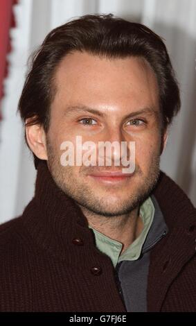 Christian Slater durante una fotocall per promuovere il suo nuovo film "Churchill, The Hollywood Years" al Dorchester Hotel nel centro di Londra. Foto Stock