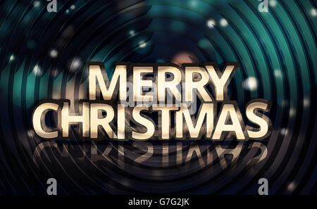 Glitter Merry Christmas Background bukeh creative 3D render Foto Stock