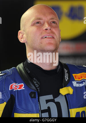 Motor Sport - 2014 MCE Insurance British Superbike Championship - Round 5 - Brands Hatch. Barry Burrell, Kawasaki - Team WD40 Foto Stock