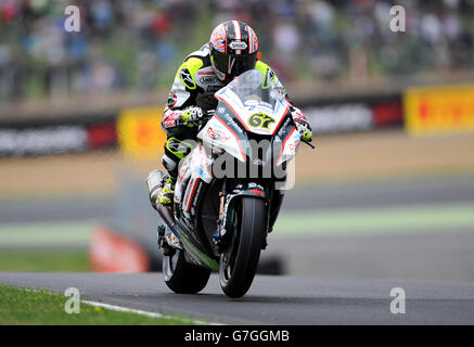 Motor Sport - 2014 MCE Insurance British Superbike Championship - Round 5 - Brands Hatch. Shane Byrne, Kawasaki - i Solicitors rapidi Kawasaki Foto Stock