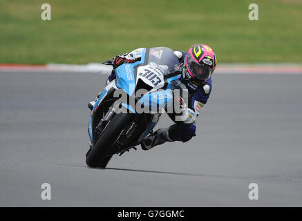 Motor Sport - 2014 MCE Insurance British Superbike Championship - Round 5 - Brands Hatch. Keith Farmer, Kawasaki - PR Racing Kawasaki Foto Stock