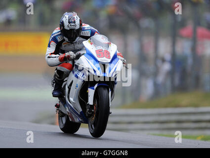 Motor Sport - 2014 MCE Insurance British Superbike Championship - Round 5 - Brands Hatch. John Ingram, Kawasaki - Morello Racing Foto Stock