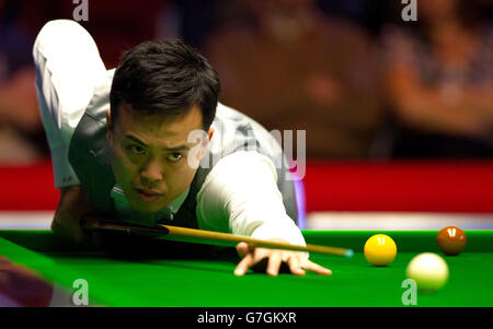 Snooker - 2014 Coral UK Championship - Day Ten - Barbican Center. Marco fu durante il suo gioco contro Shaun Murphy durante il Coral UK Championship 2014 al Barbican Center di York. Foto Stock