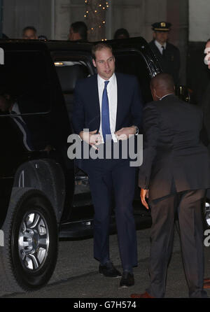 Il Duca di Cambridge arriva al Carlyle Hotel di New York, USA, mentre lui e la Duchessa di Cambridge iniziano una visita di tre giorni in America. Foto Stock