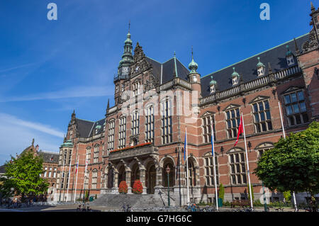 Edificio principale dell'Università di Groningen nei Paesi Bassi Foto Stock