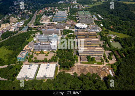 Vista aerea, la Ruhr University di Bochum, strofinare, Bochum, la zona della Ruhr, Renania settentrionale-Vestfalia, Germania, Europa, vista aerea, Foto Stock