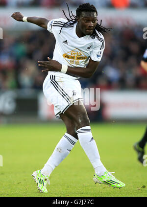 Calcio - Barclays Premier League - Swansea City / West Ham United - Liberty Stadium. Il Bafetimbi Gomis di Swansea City durante la partita della Barclays Premier League al Liberty Stadium di Swansea. Foto Stock