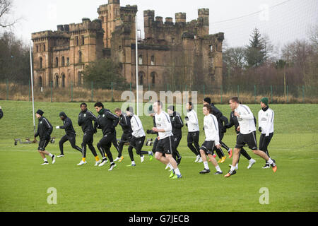 Calcio - Premier League Scozzese - Partick Thistle V Celtic - Celtic sessione di formazione - Manchester Foto Stock