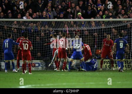 Calcio - FA Cup - Terzo Round - AFC Wimbledon V Liverpool - Il Cherry Red Records Stadium Foto Stock