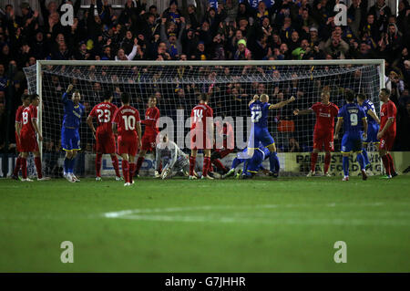 Calcio - FA Cup - Terzo Round - AFC Wimbledon V Liverpool - Il Cherry Red Records Stadium Foto Stock