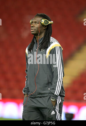 Calcio - Barclays Premier League - Liverpool / Swansea City - Anfield. Il Bafetimbi Gomis di Swansea City durante la partita della Barclays Premier League ad Anfield, Liverpool. Foto Stock