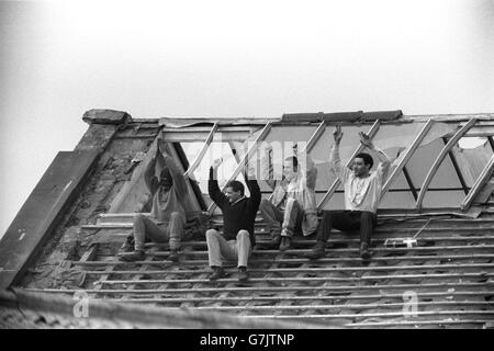 British Crime - carcere - Scontri - Strangeways - Manchester - 1990 Foto Stock