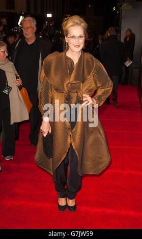 Meryl Streep partecipa alla proiezione di gala britannica di Into the Woods al Curzon Mayfair, Londra. Foto Stock