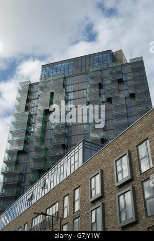 Alloggi stock - Londra. Appartamenti di nuova costruzione in Sclater Street, vicino alla stazione di Shoreditch High Street nella zona est di Londra. Foto Stock