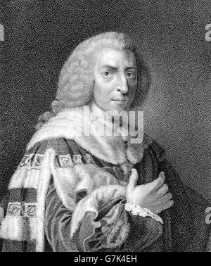 William Pitt, 1° Conte di Chatham, 1708-1778, uno statista inglese Foto Stock