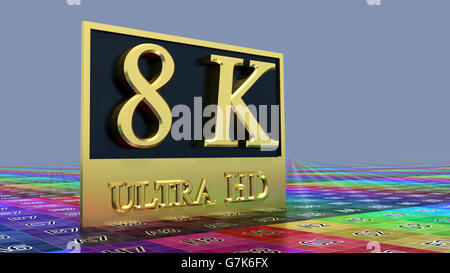 Ultra HD 8K icona Foto Stock