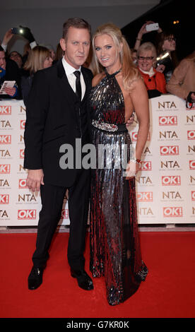 National Television Awards 2015 - Arrivi - Londra. Jeremy Kyle e Carla Germaine in arrivo per i National Television Awards 2015 alla O2 Arena di Londra. Foto Stock