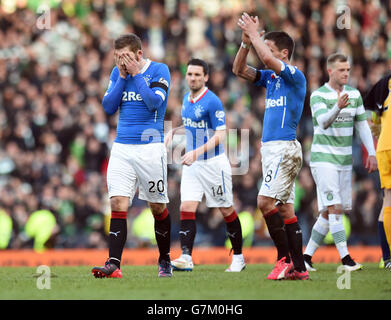 Rangers' Kyle Hutton alla fine della partita durante la QTS Scottish Communities League Cup, semifinale a Hampden Park, Glasgow. Foto Stock