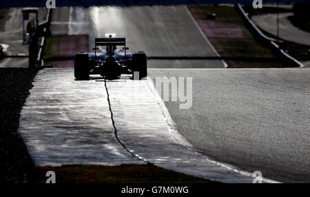 La Ferrari Sebastian Vettel durante i test pre-stagione al circuito de Jerez a Jerez, Spagna. Foto Stock