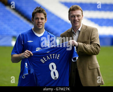 James Beattie unisce Everton FC - Goodison Park Foto Stock