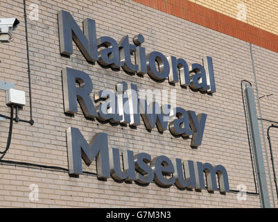 Una visione generale del National Railway Museum, York, come la nazione ricorderà come ha detto addio al suo leader in tempo di guerra. Foto Stock