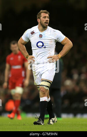 Rugby Union - 2015 RBS Six Nations - Galles / Inghilterra - Millennium Stadium. Chris Robbhaw, Inghilterra Foto Stock