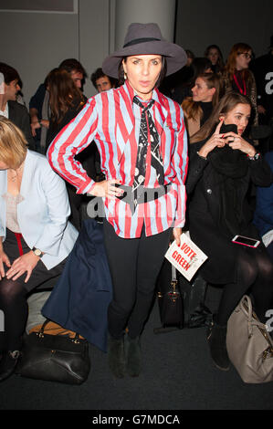 Sadie Frost alla fiera The Vivienne Westwood Red Label Autunno/Inverno 2015 London Fashion Week al Science Museum di Kensington, West London. Foto Stock