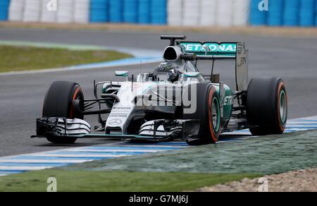 Formula uno - Test 2015 - Day tre - circuito de Jerez. Mercedes' Nico Rosberg durante i test pre-stagione al circuito de Jerez di Jerez, in Spagna. Foto Stock