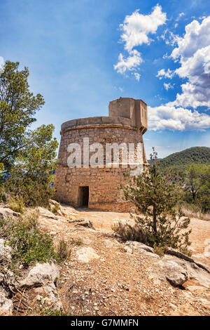 Torre des molare, Puerto de San Miguel, Ibiza, Spagna. Foto Stock