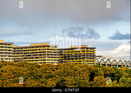 Visualizzare presso l'Università di Bochum, la zona della Ruhr, Germania; Blick auf die Ruhr Universitaet Bochum, vom Süden suo Foto Stock