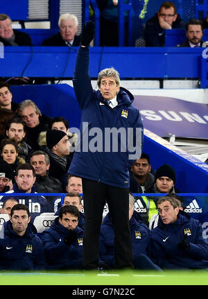 Calcio - Barclays Premier League - Chelsea / Manchester City - Stamford Bridge. Manuel Pellegrini, responsabile della città di Manchester Foto Stock