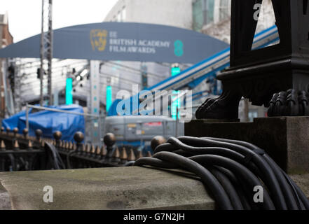 Preparazioni di BAFTA - Londra Foto Stock