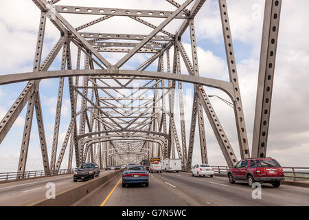 Il Calcasieu River Bridge in Westlake, STATI UNITI D'AMERICA Foto Stock