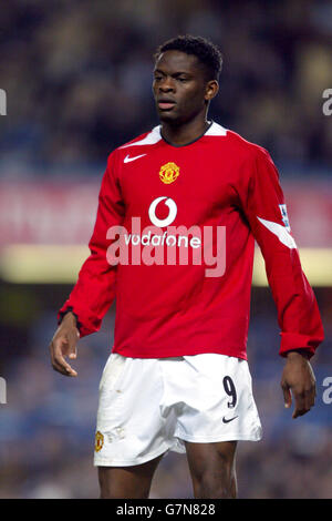 Calcio - Carling Cup - Semifinale - prima tappa - Chelsea v Manchester United. Louis Saha, Manchester United Foto Stock