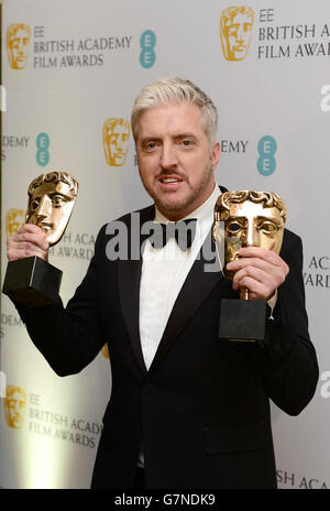 Anthony McCarten partecipa al After show party per gli EE British Academy Film Awards al Grosvenor House Hotel nel centro di Londra. Foto Stock