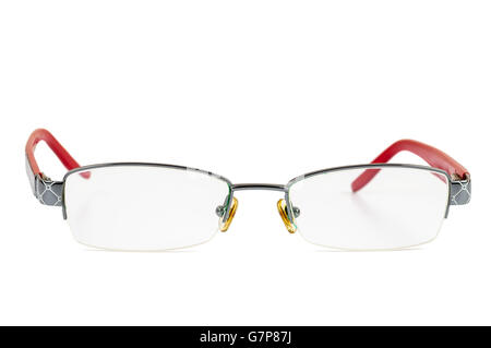 Womens bicchieri isolato su sfondo bianco con tracciato di ritaglio Foto Stock