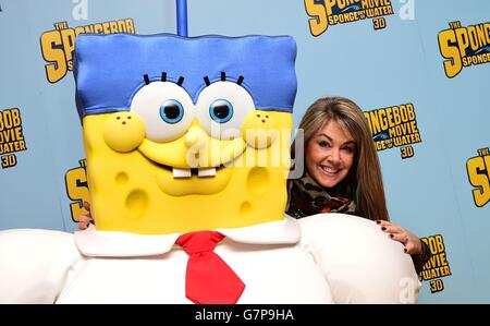 Lucy Alexander partecipa alla proiezione del film SpongeBob Sponge out of Water all'Ham Yard Hotel di Londra. Foto Stock