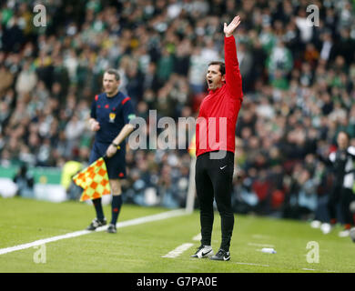 Jackie McNamara, United Manager di Dundee, durante la finale della QTS Scottish League Cup ad Hampden Park, Glasgow. Foto Stock