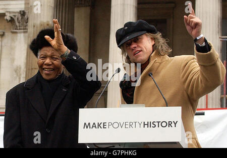 'Make la storia di povertà' evento - Trafalgar Square Foto Stock