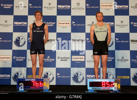 Canottaggio - 2015 BNY Mellon Boat Race - Oxford v Cambridge - Squad annuncio - Accademia Reale delle Arti Foto Stock