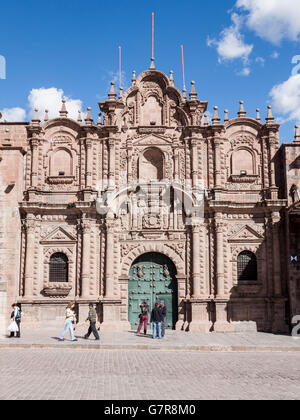 Cattedrale barocca Plaza de Armas Cusco Peru Foto Stock