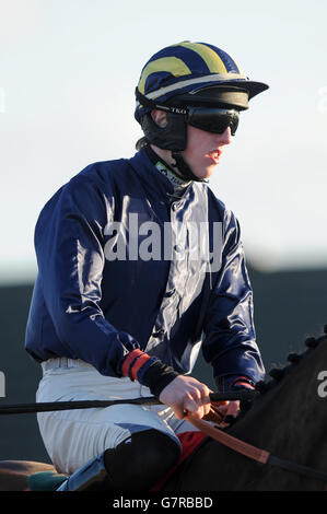 Corse di cavalli - Ippodromo di Southwell. Jockey, signor C. Gethings Foto Stock