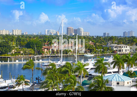 Fort Lauderdale Stranahan river a A1A in Florida USA Foto Stock