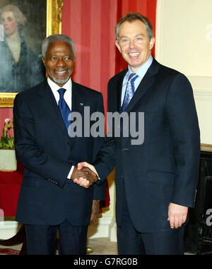 Tony Blair e Kofi Annan - No. 10 Downing Street Foto Stock