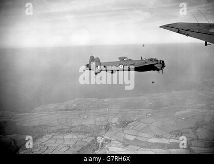 Militare - Royal Air Force - Lancaster - Pensione San Mawgan costiera Stazione di comando, Cornwall Foto Stock