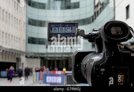 Una vista generale della BBC Broadcasting House a Portland Place, Londra. Foto Stock