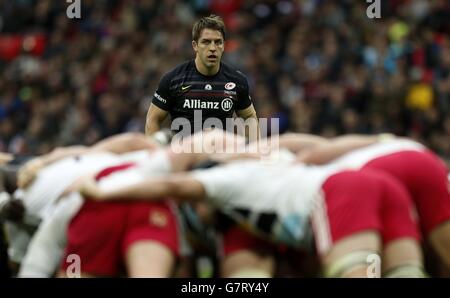 Rugby Union - Aviva Premiership - Saracens v arlecchini - Wembley Stadium Foto Stock